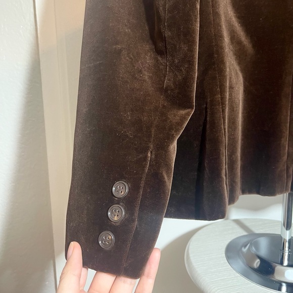 Chocolate Brown Velvet Blazer - Picture 7 of 8